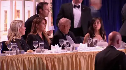 Donald Trump and Melania Trump at White House correspondents' dinner