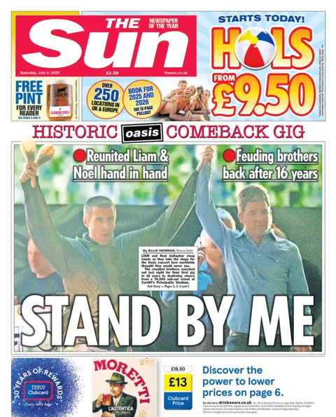 "Stand by me" headlines the Sun
