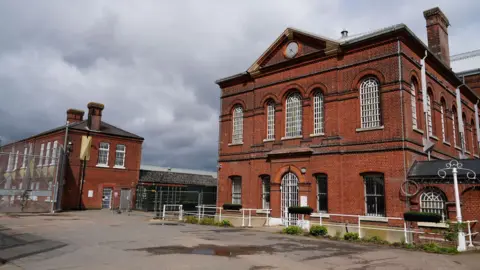 Shaun Whitmore/BBC The outside of the once derelict Elizabeth Fry wing, which has been newly refurbished. The building is made of bricks.