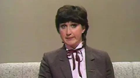 Dame Jenni Murray presenting on BBC South Today.