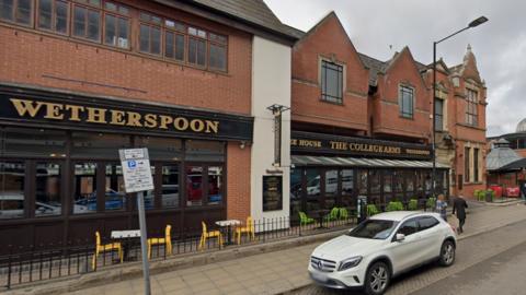 Street view of College Arms pub, Peterborough 