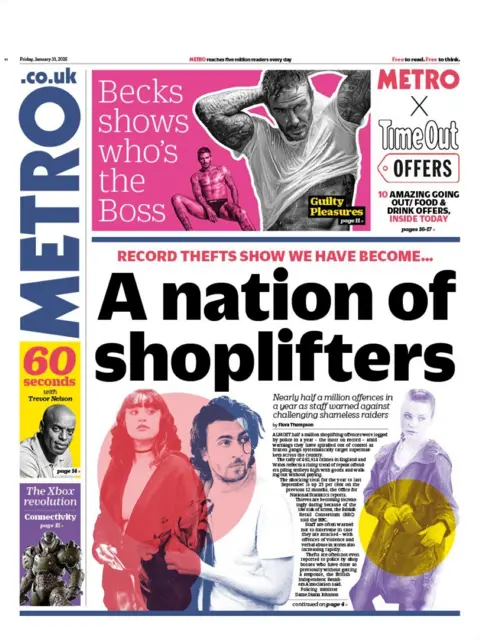 Metro front page 31 January 2025