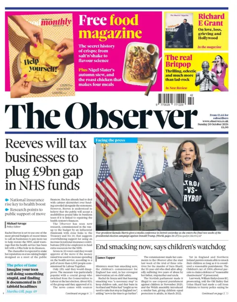  "Reeves volition  taxation  businesses to plug £9bn spread  successful  NHS funds"