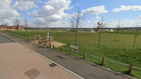 Street view of Merlin Park on Airfield Way, in Hucknall, Nottinghamshire.