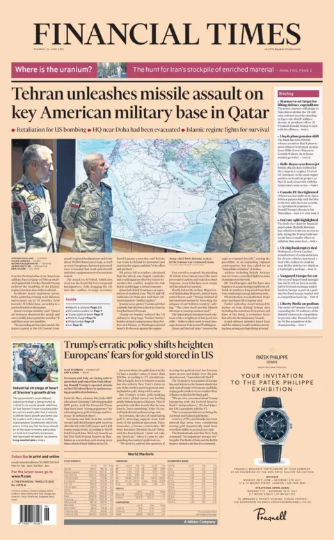 Tehran unleashes missile assault on key American military base in Qatar.