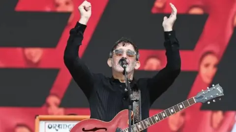 The Lightning Seeds performing on the Other Stage at Glastonbury Festival 2023 on Friday 23 June 2023