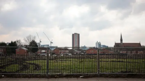 Kenny Brown/Manchester Evening News The empty plot of land around Robert Hall Street and West Park Street in Ordsall, Salford where the new housing estate is due to be built