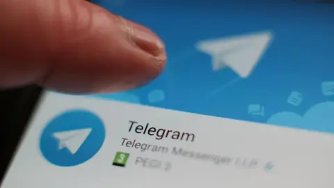 PA Media A picture of the Telegram app