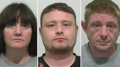 Northumbria Police Leanne Hodgson, Josh Kellett and Andrew Smith were remanded in custody and will be sentenced next month