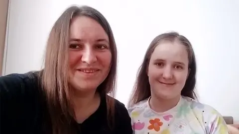 Oksana and her daughter Solomia