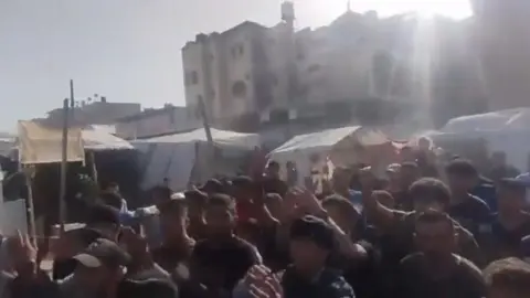 Anti-Hamas protest in Khan Younis, southern Gaza