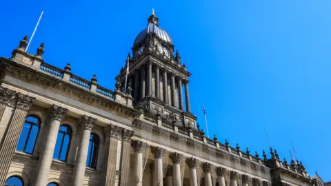 Getty Images Leeds Town Hall against a blue sky