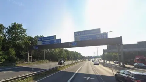 M3 junction 14 southbound.