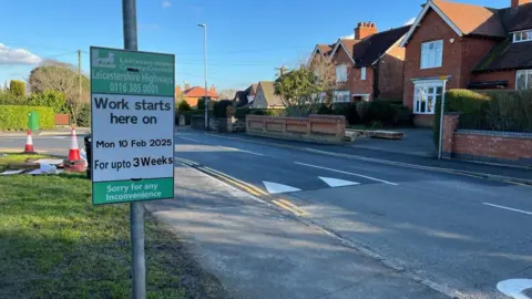 A general view of the speed table at the junction between Park Lane and The Green.