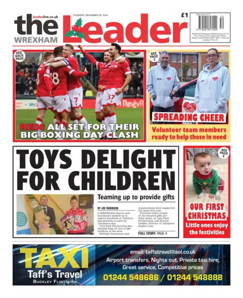 The Wrexham Leader Front page of The Wrexham Leader