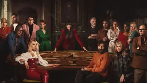 Picture of 19 contestants who were on the first season of Celebrity Traitors 