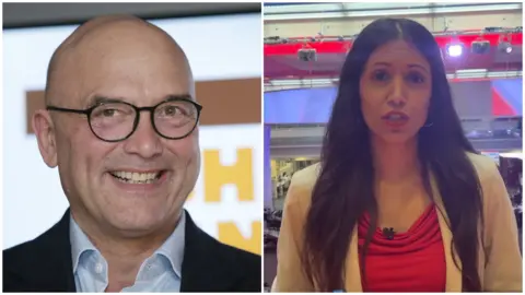 Noor Anji BBC culture reporter and Gregg Wallace