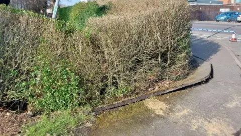 Cambridgeshire Constabulary Cordon in place on the road.