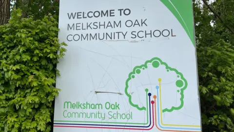 BBC Melksham Oak Community School sign