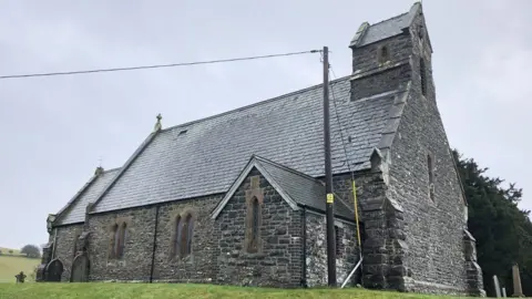 BBC St Michael's Church in Llanfihangel-yng-Ngwynfa, near Lake Vyrnwy in Powys