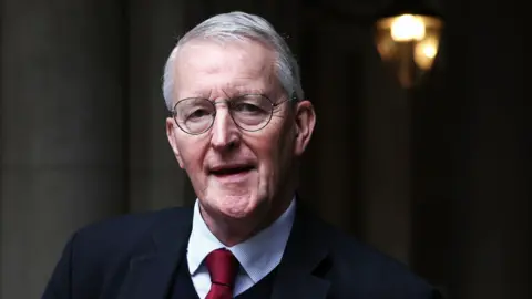 A close-up shot of Hilary Benn