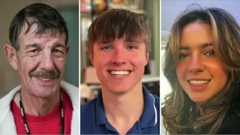 Still picture of three people who were killed in the Nottingham attacks. 