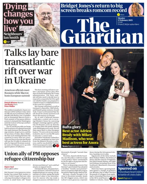 The Guardian: Talks Lay Bare Transatlantic Rift Ove War di Ukraina