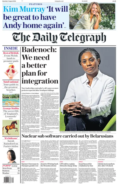 Telegraph front page