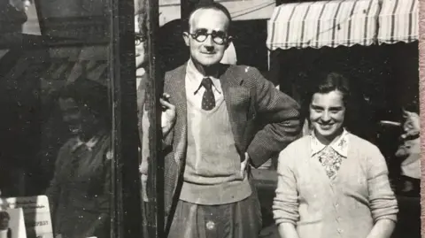 Ray McConaghy A black and white photograph of Sadie Jefferson and pharmacist John W. (Jack) McConaghy.