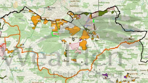 Deborah Park / Wealden council A graphic created from council consultation documents by Deborah Park, showing housing allocations around Frant on a map.