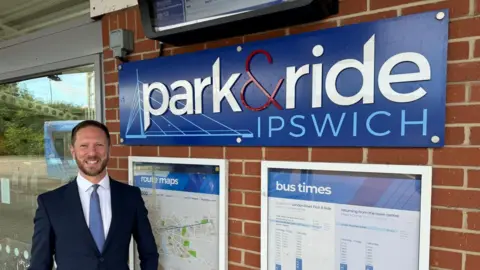 George King/BBC James McCluskey, commercial director at First Bus in the East of England