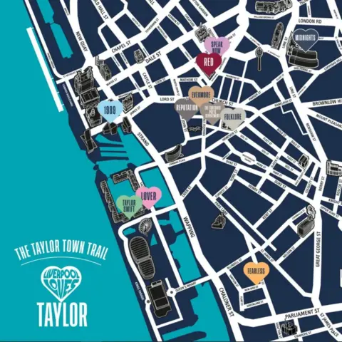 Liverpool City Council Map of The Taylor Town Trail