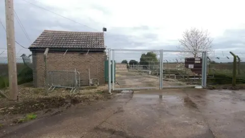 The nearby Anglian Water sewage treatment works