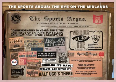 Norman Bartlam The front cover of the book looks like a scrapbook of cuttings from the Sports Argus including headlines and images of old front pages