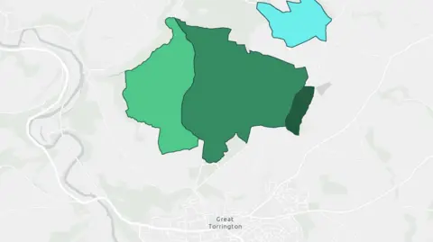 Xlinks A map showing the proposed site for the data centre and battery energy storage site