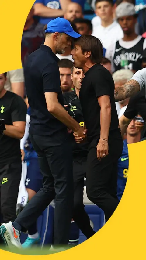 Thomas Tuchel and Antonio Conte square up 