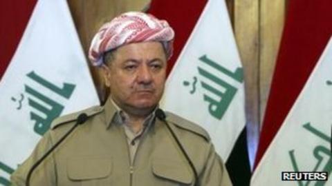 Iraqi Kurd Leader Massoud Barzani Issues Syria Warning Bbc News