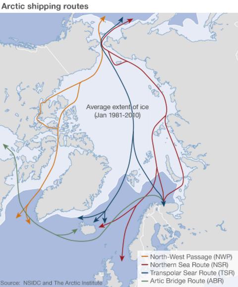 Oblique icebreaker gives better access to Arctic waters - BBC News