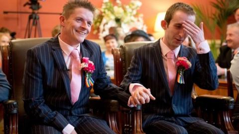 Same-sex Marriage Now Legal As First Couples Wed - BBC News