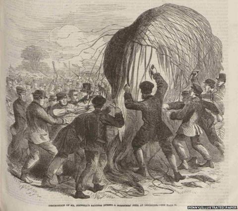 Victorian Strangeness: The great balloon riot of 1864 - BBC News