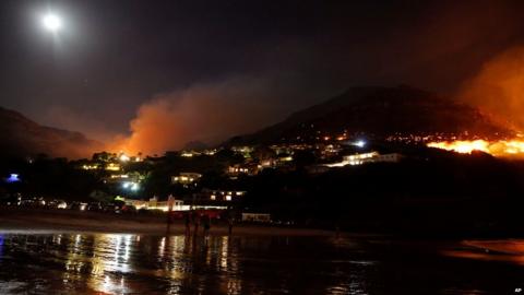 Cape Town wildfires in pictures - BBC News