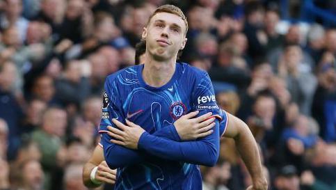 Cole Palmer celebrates scoring against Newcastle 