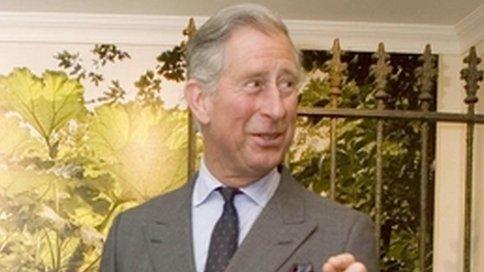 The Prince of Wales at the Highgrove shop in Tetbury, Gloucestershire