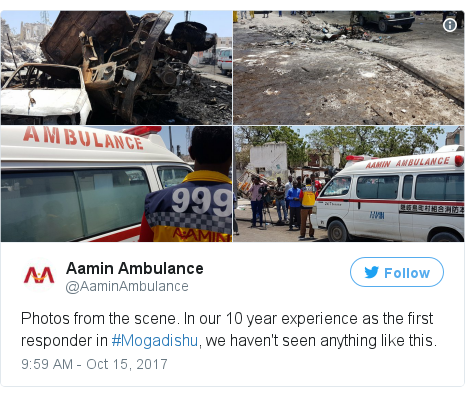 Twitter post by @AaminAmbulance