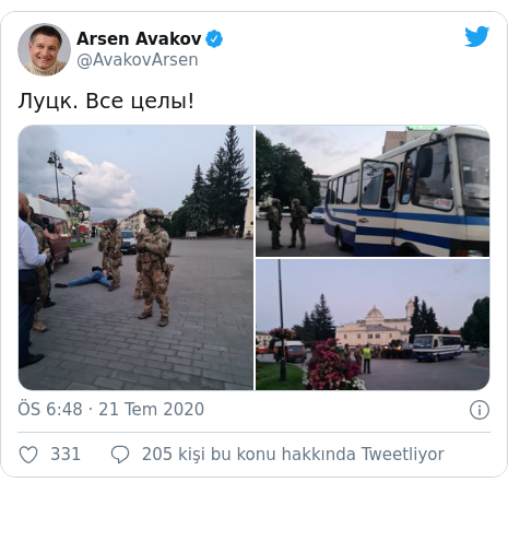 @AvakovArsen tarafından yapılan Twitter paylaşımı: Луцк. Все целы! 