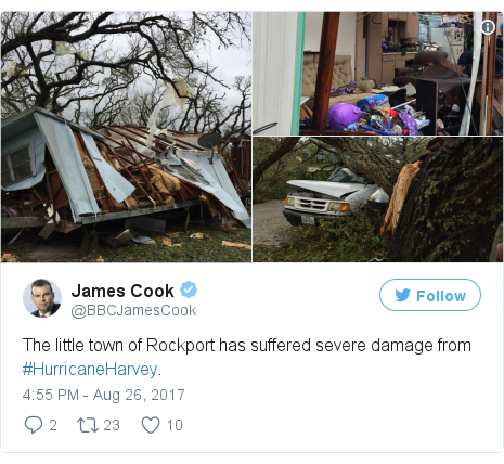 Twitter post by @BBCJamesCook