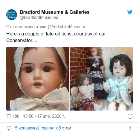 Twitter пост, автор: @BradfordMuseums: Here's a couple of late editions, courtesy of our Conservator..... 