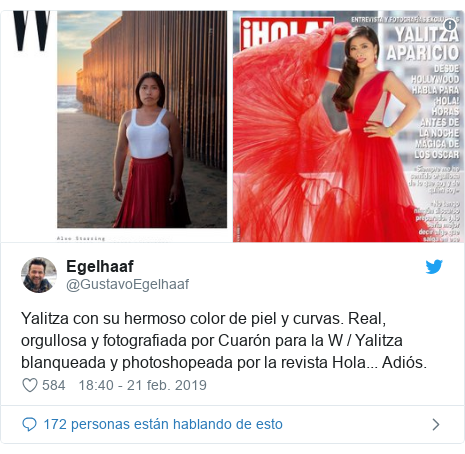 Yalitza Aparicio: la polémica portada de la revista ¡Hola! en la que  aparece la protagonista de 