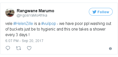 Twitter post by @KgosiYaMoAfrika
