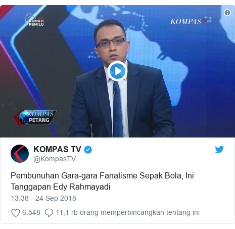 Twitter pesan oleh @KompasTV: Pembunuhan Gara-gara Fanatisme Sepak Bola, Ini Tanggapan Edy Rahmayadi 